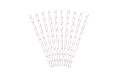 Pailles à coeur roses pour anniversaire fille