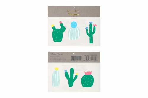 6 Tatouages temporaires - Cactus