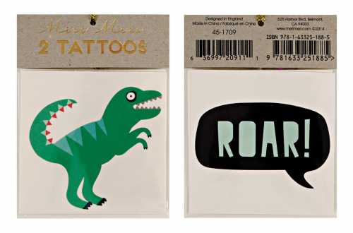 Tatouages temporaires - Dinosaure 