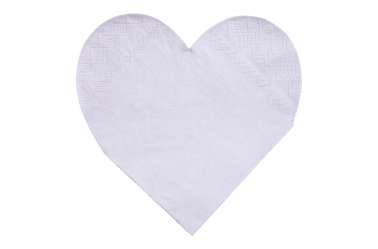 Serviettes coeur violet pastels