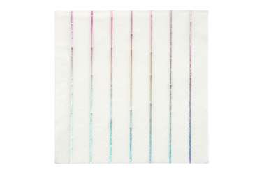 Serviettes rayures argentées holographique