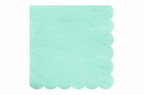 20 Petites serviettes bleu pastel