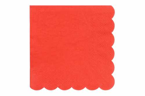 Serviettes rouge pastel