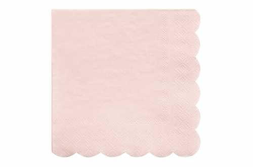 20 Petites serviettes rose pastel