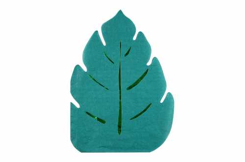 16 serviettes feuilles vertes