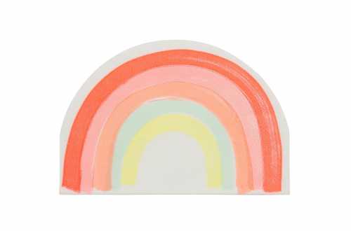 20 Grandes serviettes pastels - Arc-en-ciel