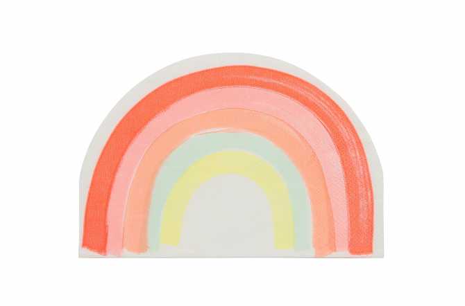 20 Grandes serviettes pastels - Arc-en-ciel