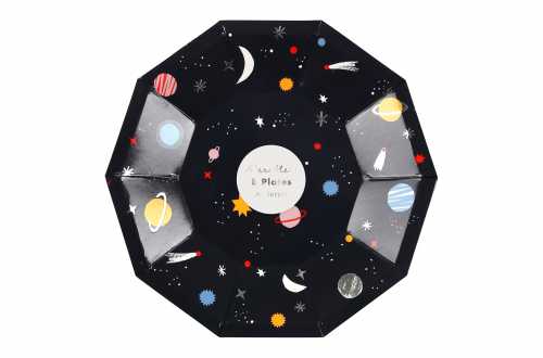assiette galaxie et espace