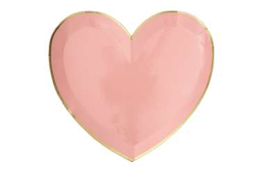 8 Petites assiettes - Cœurs Pastels