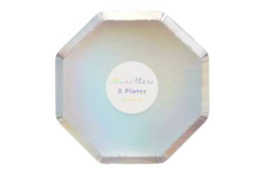 Assiettes argentées anniversaire