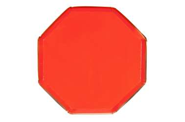Assiettes octogonales rouge Meri Meri