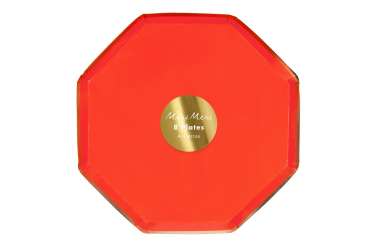 Assiettes anniversaire rouge