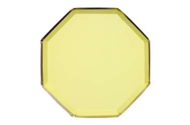 Assiettes anniversaire jaune