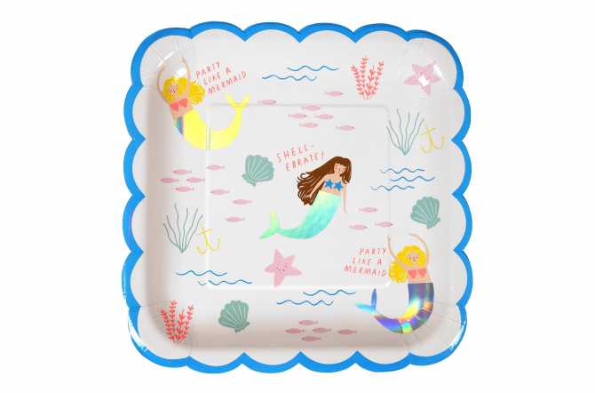 Deco De Fete Assiettes Sirene Anniversaire Enfant Monstres Des Fetes