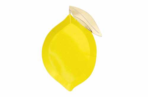 8 Grandes assiettes - Citron jaune