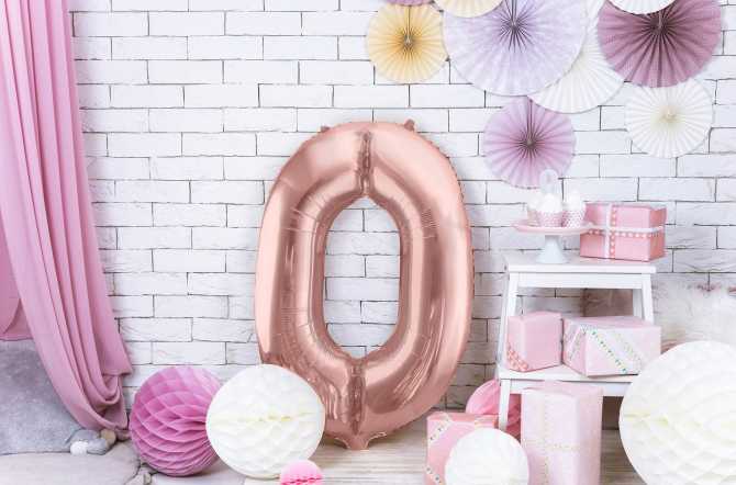 Ballon chiffre 7- Rose gold - Décorations Anniversaire