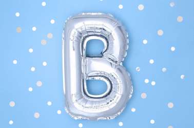 1 Petit ballon lettre argenté - 35 cm