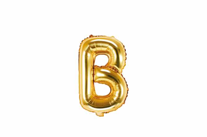 1 Petit ballon lettre doré - 35 cm