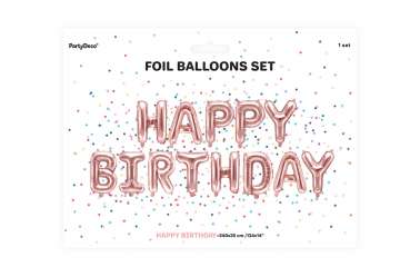 Ballon HAPPY BIRTHDAY rose - 340 x 35 cm