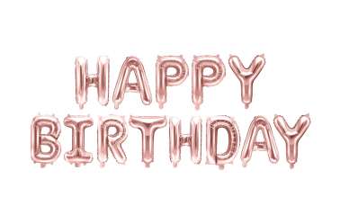 Ballon HAPPY BIRTHDAY rose - 340 x 35 cm