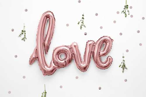 Ballon love rose - 73 x 59 cm