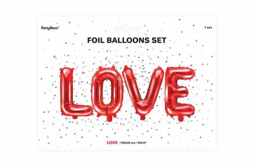 Ballon love rouge - 140 x 35 cm
