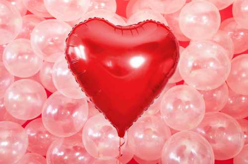 Ballon cœur rouge - 45 cm