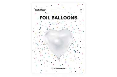 Ballon cœur blanc - 45 cm