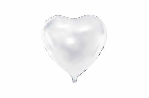 Ballon cœur blanc - 45 cm