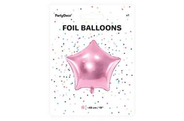 Ballon étoile rose light - 48 cm