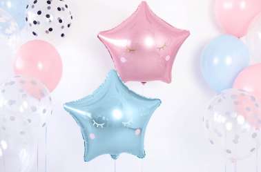 Ballon étoile bleu light - 48 cm