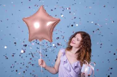 Ballon étoile rose - 48 cm