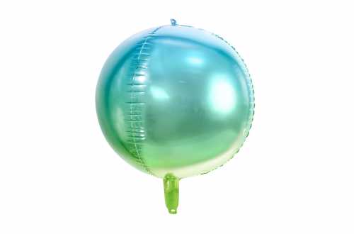 Ballon rond ombré bleu et vert - 35 cm