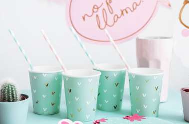 10 Pailles à rayures roses clair