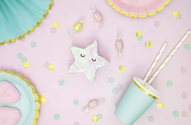 10 Pailles étoiles dorées 