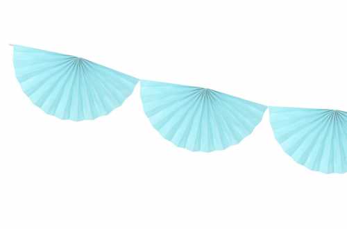 Guirlande rosettes - bleu ciel