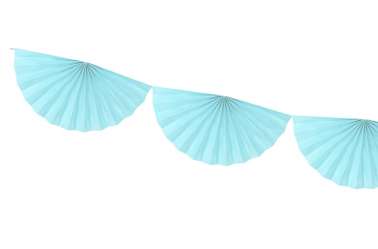 Guirlande rosettes - bleu ciel