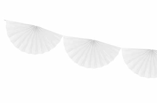 Guirlande rosettes - blanc