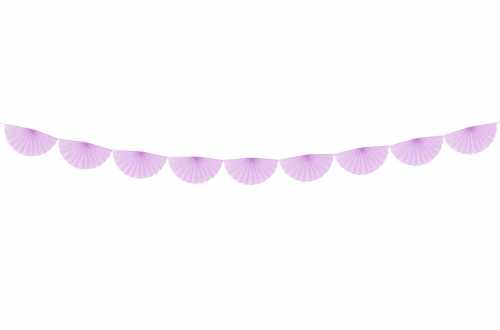 Décoration – Guirlande de rosaces décoratives – Violet pastel