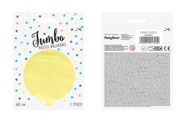 Grand ballon jaune pastel - 60 cm