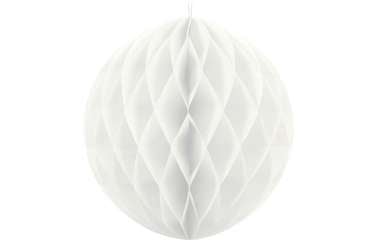 Boule alvéolées décoratives - blanc