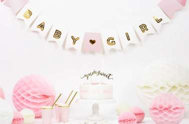 Boule alvéolées décoratives - rose pastel