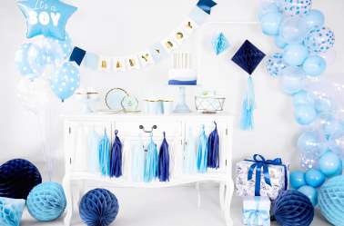 Boule alvéolées décoratives - bleu royal