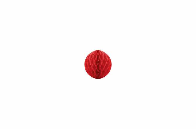Boule alvéolées décoratives - rouge