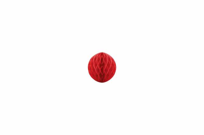 Boule alvéolées décoratives - rouge