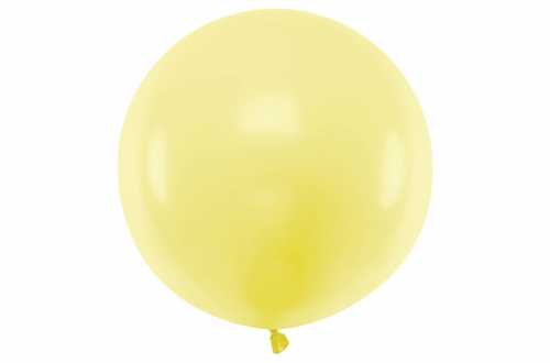 Grand ballon jaune pastel - 100 cm