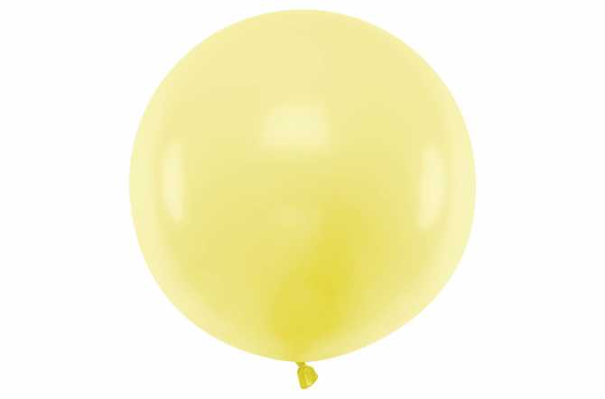 Grand ballon jaune pastel - 100 cm