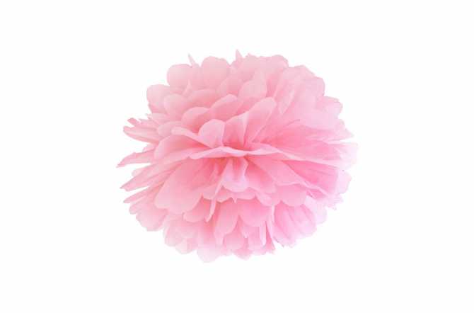 Pompon en papier de soie - rose