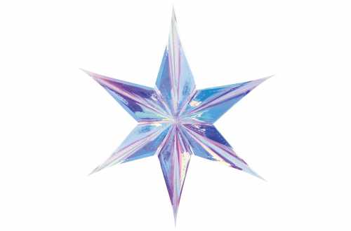 Suspension étoile décorative 40 cm - irisé