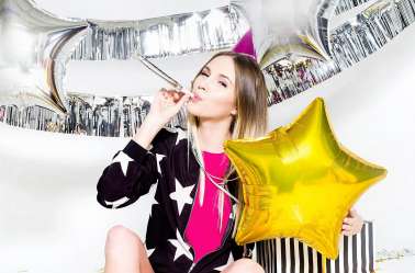 Sans-gênes argenté pour ambiance de fete